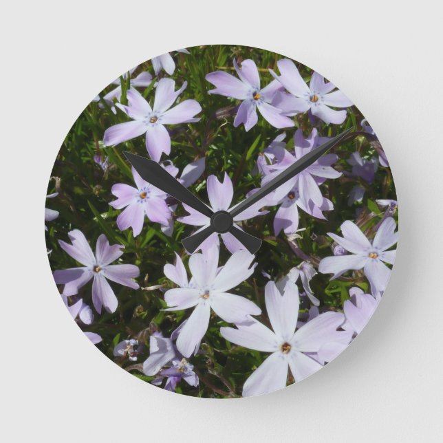 Phlox flower round clock (Front)