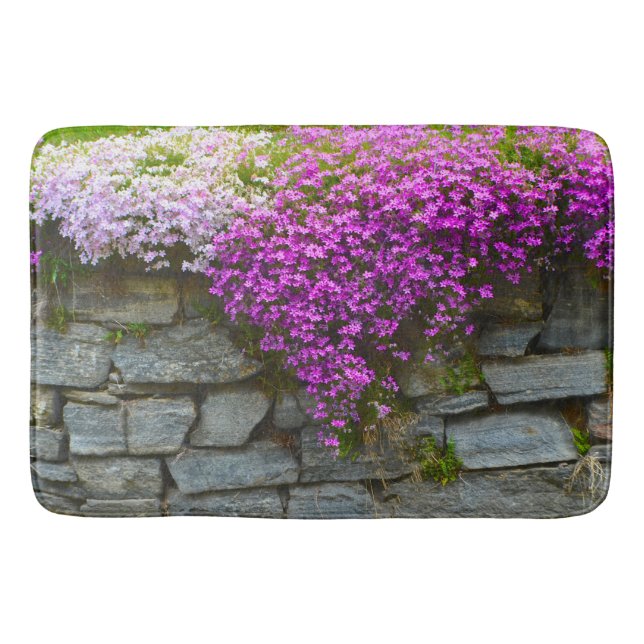 Phlox On Rocks Bath Mat (Front)
