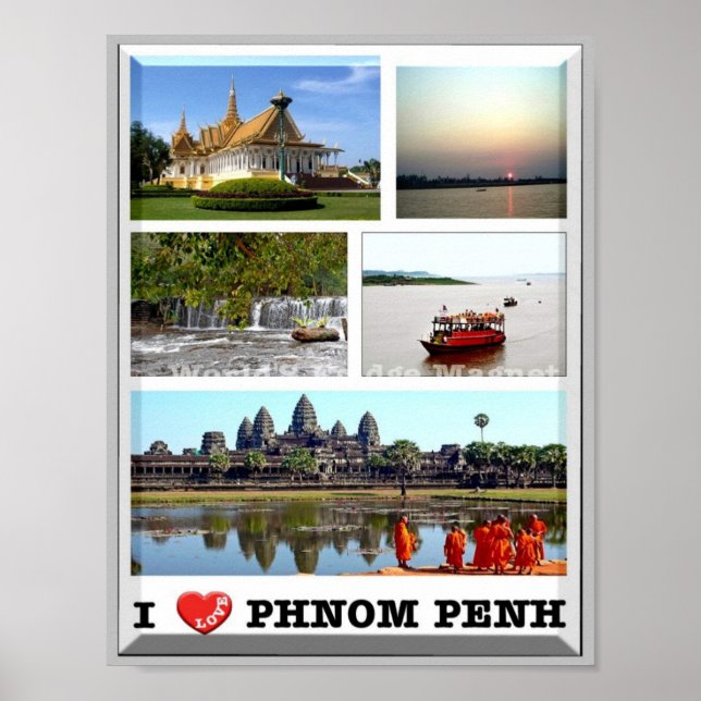 Phnom Penh - Cambodia - I Love - Poster (Front)