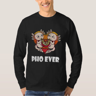 Pho Axolotl Retro Heart Pho Soup Vietnamese Food P T-Shirt