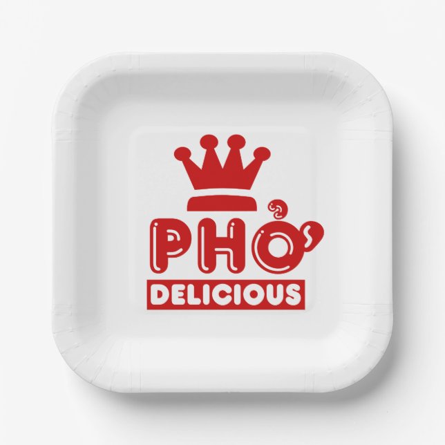 Pho King Delicious Paper Plate (Front)