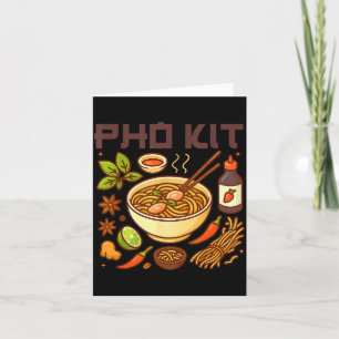 Pho Kit Funny Japanese Food Vintage Ramen Pho Kit  Card