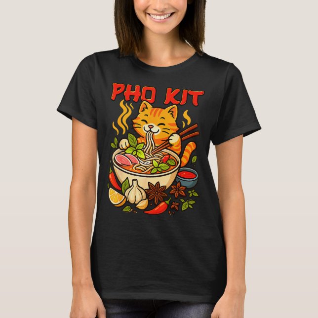 Pho Kit Mariners Cat Funny Meme  T-Shirt (Front)