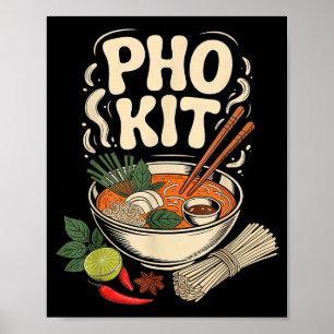 Pho Kit Vietnamese Noodle Soup Bowl Herbs Lime Chi Poster