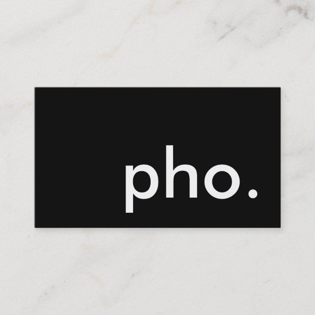 pho. loyalty punch card (Front)