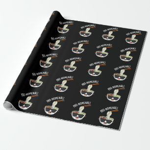 Pho-nomenal Funny Pho Soup Puns Dark BG Wrapping Paper