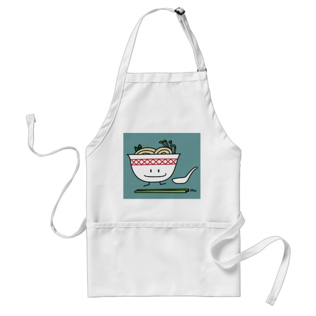 Pho Noodle Bowl Vietnam soup spoon chopsticks Standard Apron (Front)