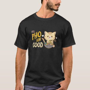 Pho Noodle Soup Cat Pho Bowl Asian Food Pho Soup T-Shirt