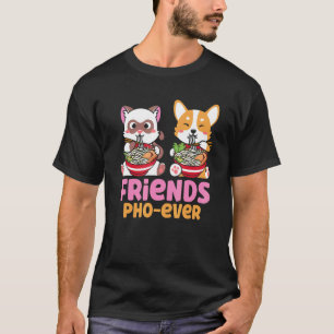 Pho Soup Friends Pho Ever Cats Eating Pho T-Shirt