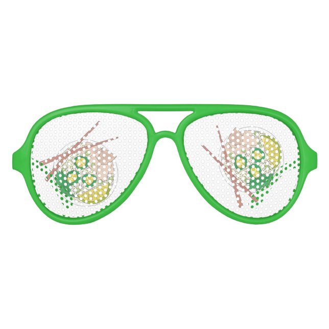 PHO Vietnamese Food Chicken Noodle Soup Chopsticks Aviator Sunglasses (Front)