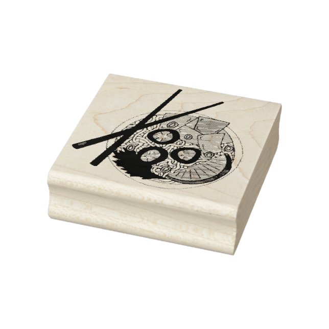 PHO Vietnamese Food Chicken Noodle Soup Chopsticks Rubber Stamp (Stamp)