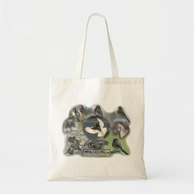 Phoebe Birds Photo Collage Tote Bag (Front)