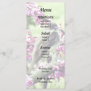 Phoebe in a Redbud Tree Menu