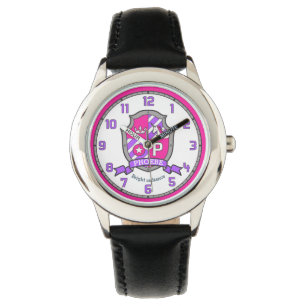 Phoebe letter p name meaning crest unicorn pink watch