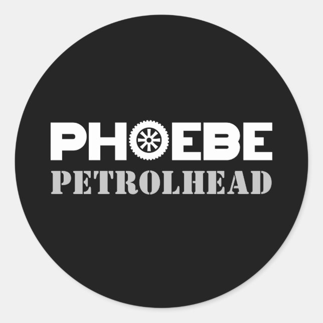 Phoebe Petrolhead Classic Round Sticker (Front)
