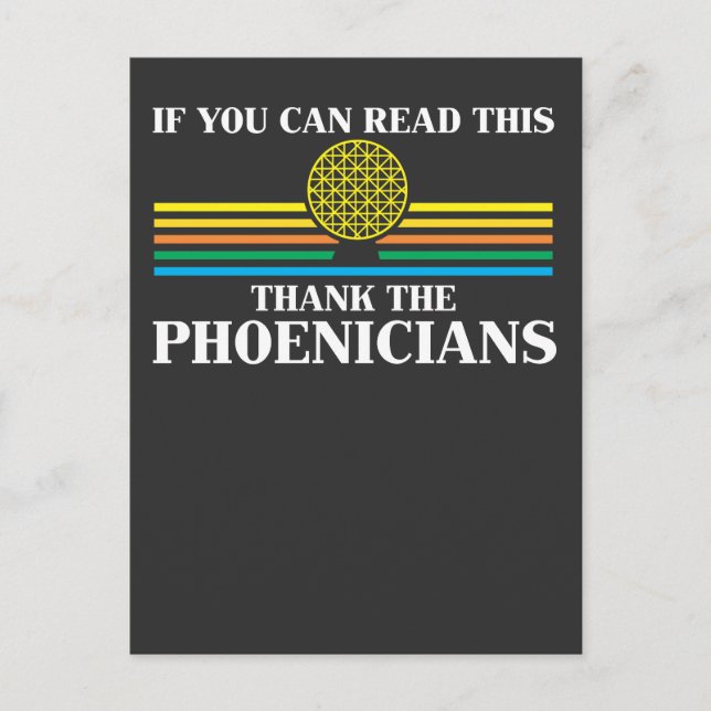 Phoenicia History Teacher Thank the Phoenicians Postcard (Front)