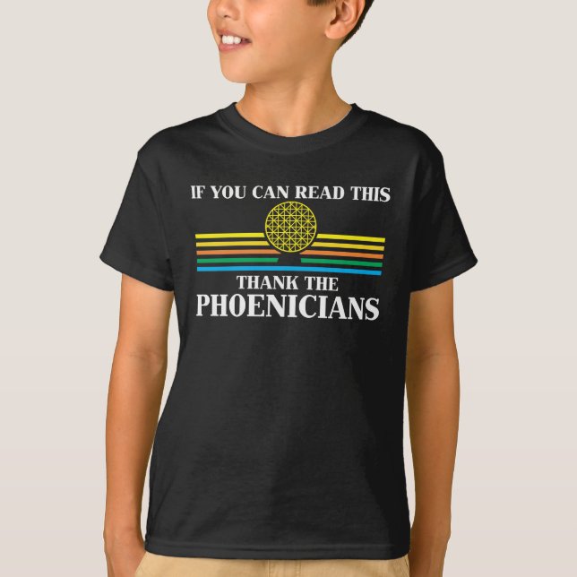 Phoenicia History Teacher Thank the Phoenicians T-Shirt (Front)