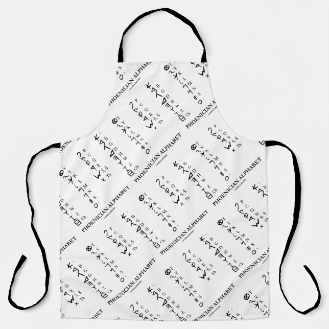 Phoenician Alphabet Ancient Language Symbols Apron (Front)
