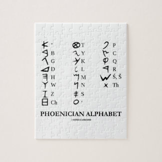 Phoenician Alphabet Ancient Language Symbols Jigsaw Puzzle