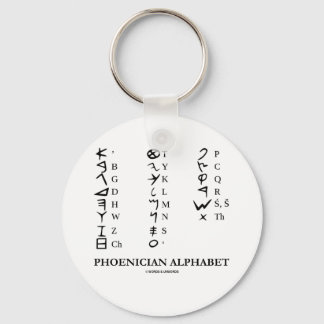 Phoenician Alphabet (Linguistics Cryptography) Key Ring
