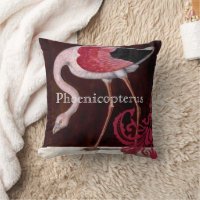 Phoenicopterus Vintage Flamingo Raspberry Damask