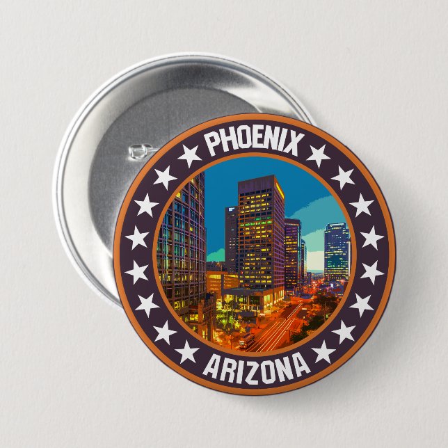 Phoenix                                            7.5 cm round badge (Front & Back)