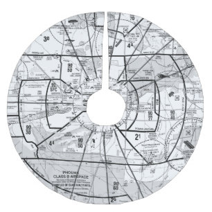 Phoenix Airport TAC Chart Brushed Polyester Tree Skirt