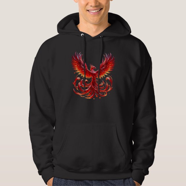 Phoenix Ancient Chinese Animal Fire Bird Hoodie (Front)