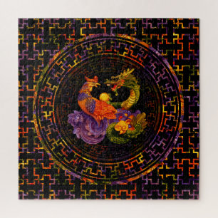 Phoenix and Dragon - in color Jigsaw Puzzle