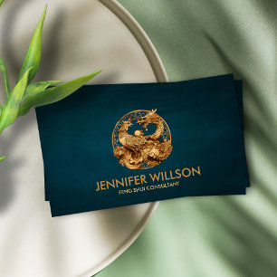 Phoenix and Dragon Ornament Business Card
