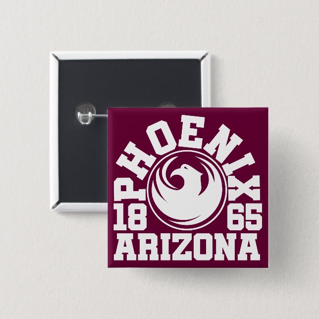 Phoenix,Arizona 15 Cm Square Badge (Front & Back)