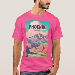 Phoenix Arizona America Desert Travel Poster Wall T-Shirt