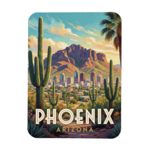 Phoenix Arizona Camelback Mountain Travel Magnet