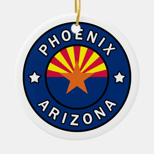 Phoenix Arizona Ceramic Tree Decoration (Front)