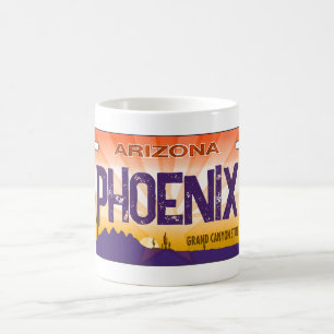 Phoenix Arizona flag license plate mug