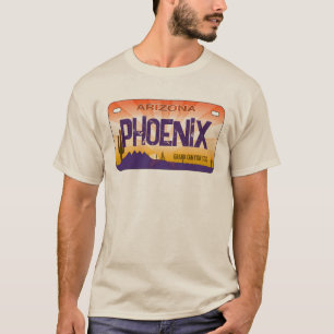Phoenix Arizona flag license plate shirt