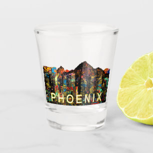 Phoenix, Arizona in graffiti Shot Glass