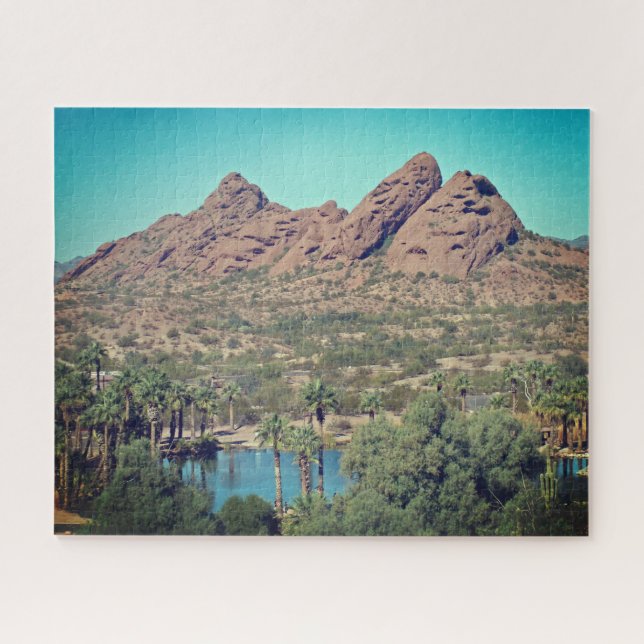 Phoenix Arizona Landmark Red Butte Photo Landscape Jigsaw Puzzle (Horizontal)