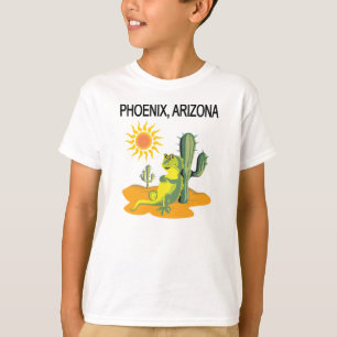 Phoenix Arizona Lizard in the Sun under a Saguaro T-Shirt