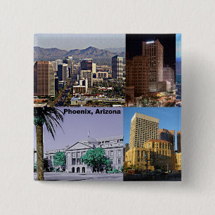 Phoenix Arizona Montage 15 Cm Square Badge