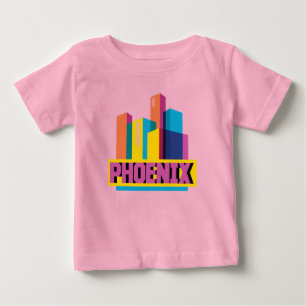 Phoenix, Arizona   Neon Skyline Baby T-Shirt