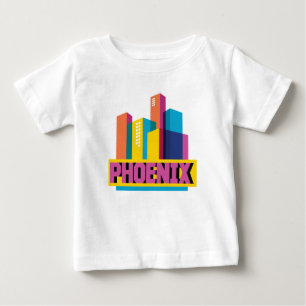 Phoenix, Arizona   Neon Skyline Baby T-Shirt