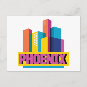 Phoenix, Arizona   Neon Skyline Postcard