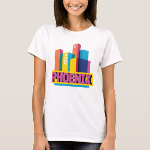 Phoenix, Arizona   Neon Skyline T-Shirt