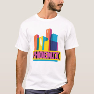 Phoenix, Arizona Neon Skyline T-Shirt