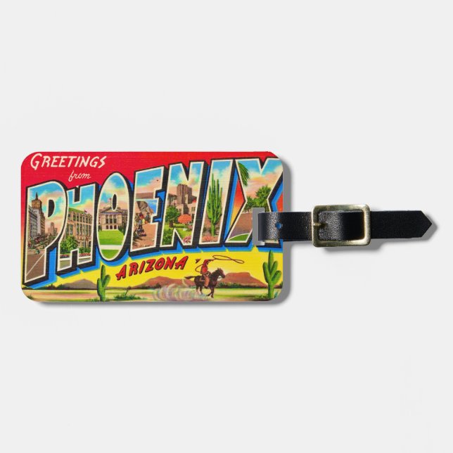 Phoenix Arizona Postcard Luggage Tag (Front Horizontal)