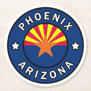 Phoenix Arizona Round Paper Coaster