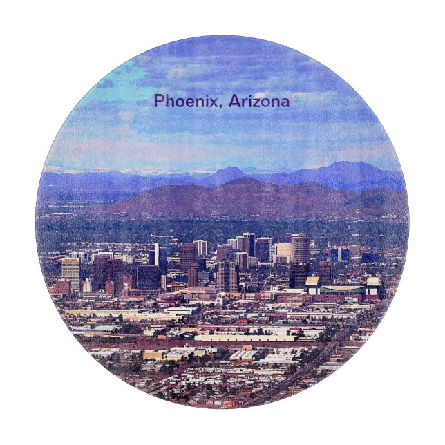 Phoenix Arizona Skyline in Daytime Cutting Board (Front)