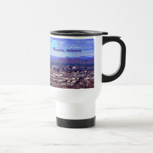 Phoenix Arizona Skyline in Daytime Travel Mug