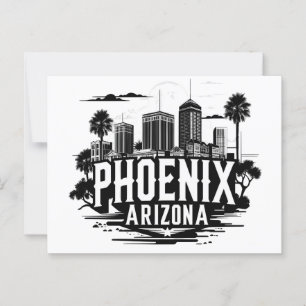 Phoenix Arizona Skyline Postcard